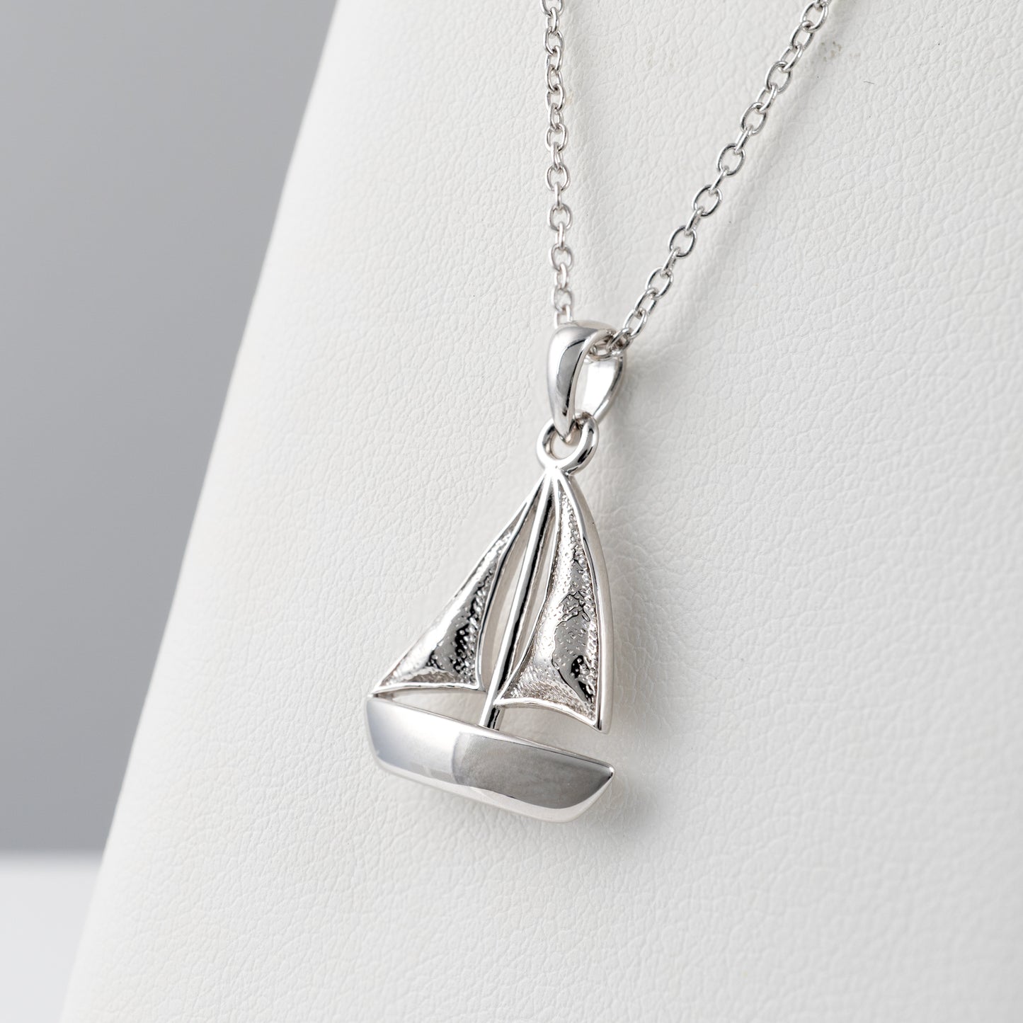 silver sailing boat pendant