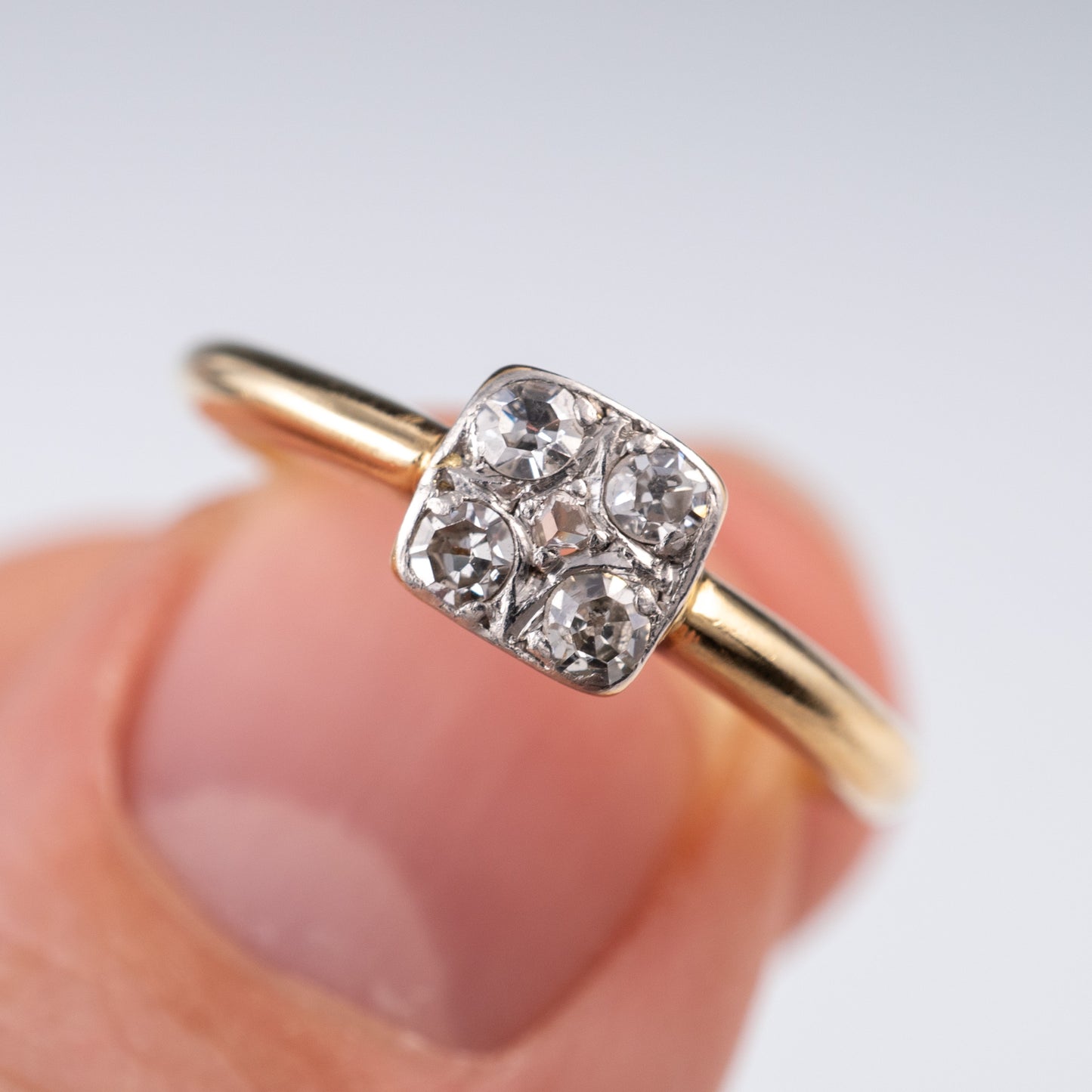 vintage five stone diamond ring 18ct gold 