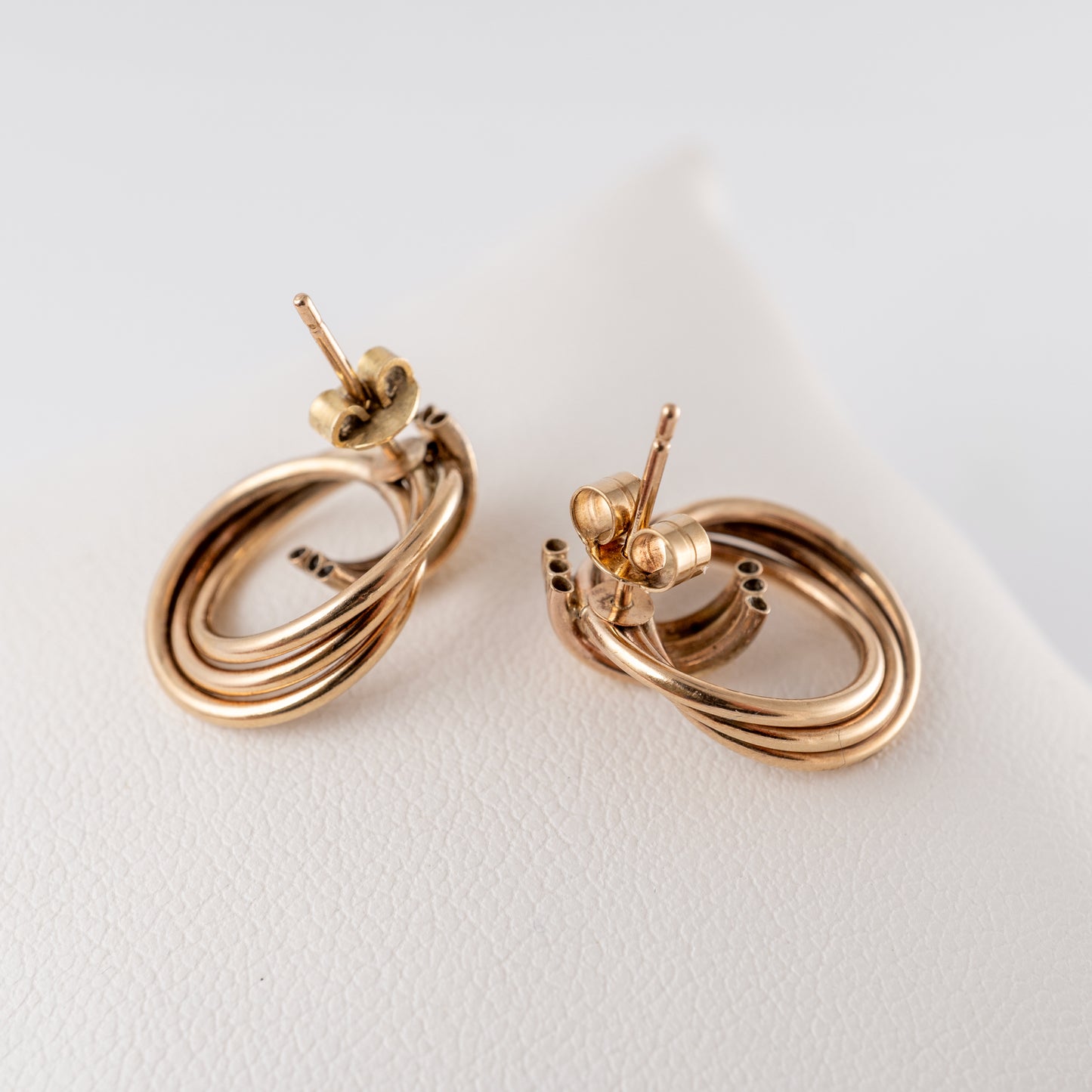 Vintage 9ct Gold Knot Stud Earrings