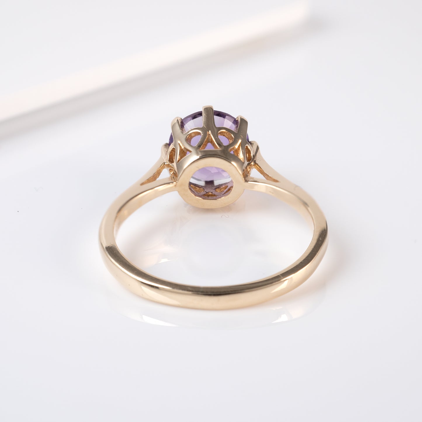 amethyst ring yellow gold