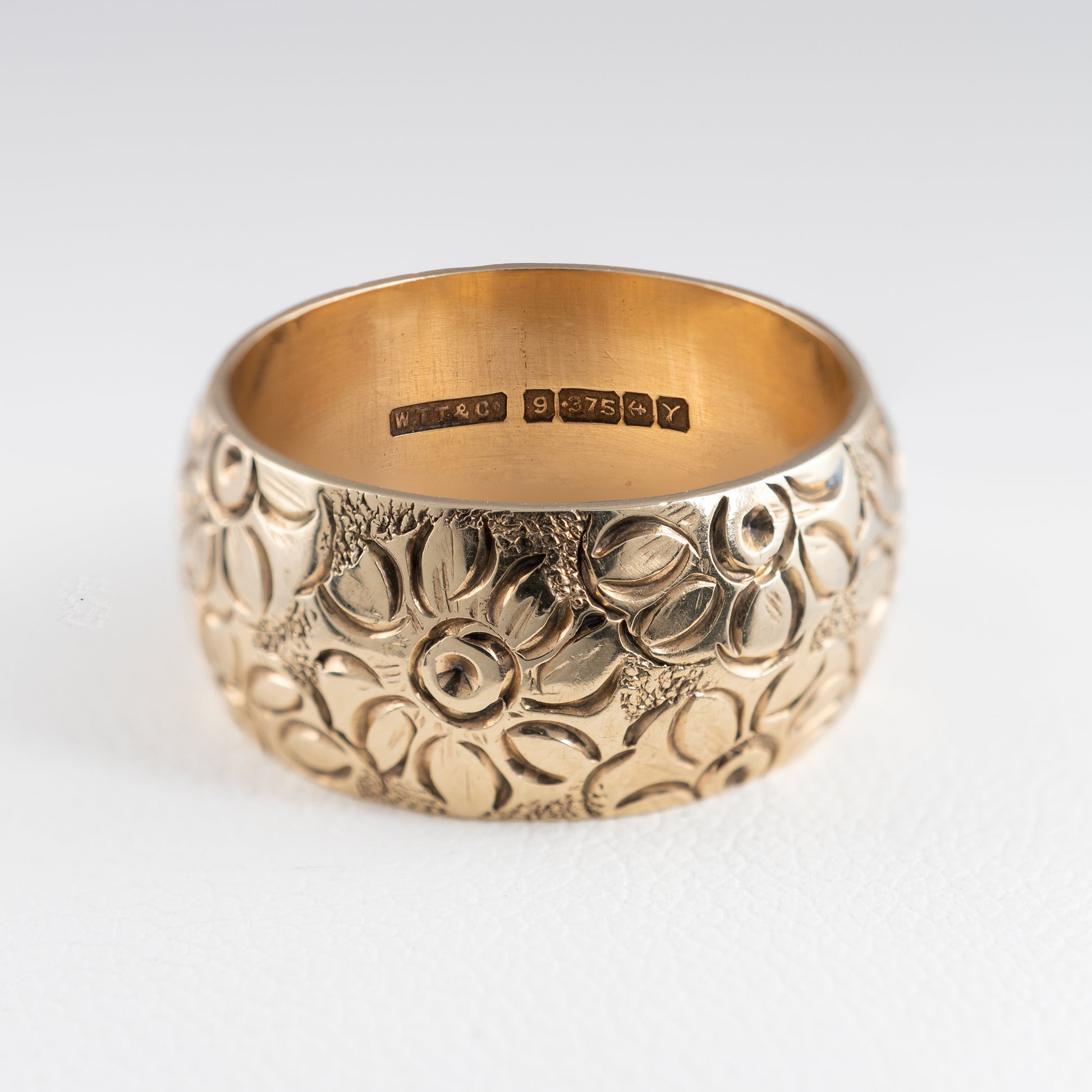 Vintage Floral Gold Ring Unique Gold Wedding Bands Hunters Fine Jewellery