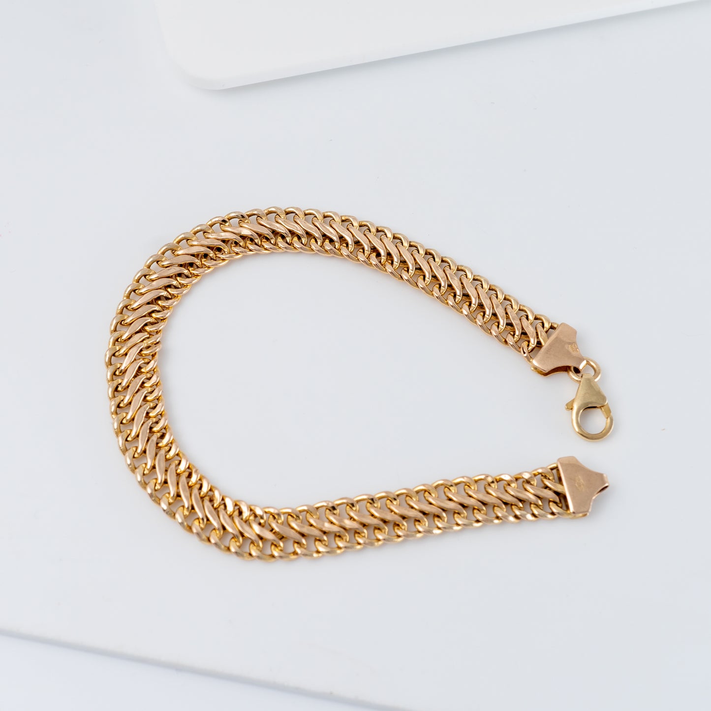 Italian pre owned 9ct gold curb chain bracelet