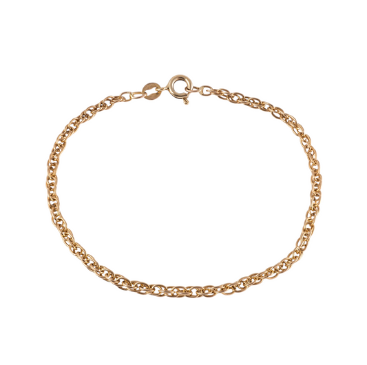 Pre-owned 375 gold fancy link bracelet featuring oval chain links – Hunters Fine Jewellery