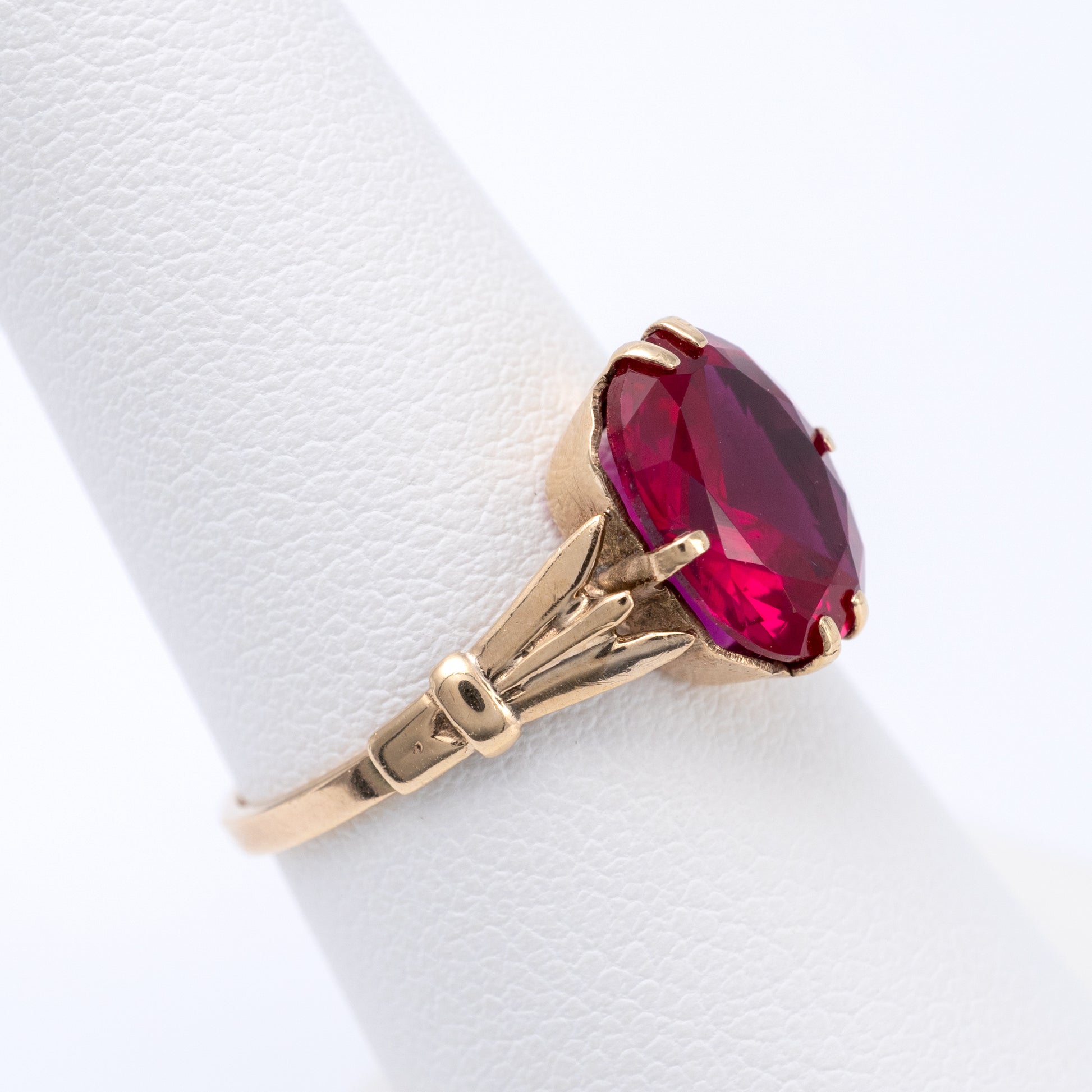 ruby solitaire ring vintage