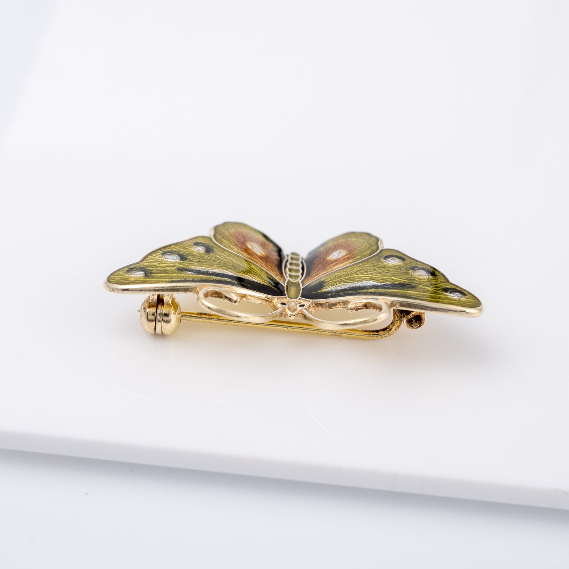Vintage Silver Enamel Butterfly Brooch butterfly brooch Hroar Prydz Norway - Hunters Fine Jewellery