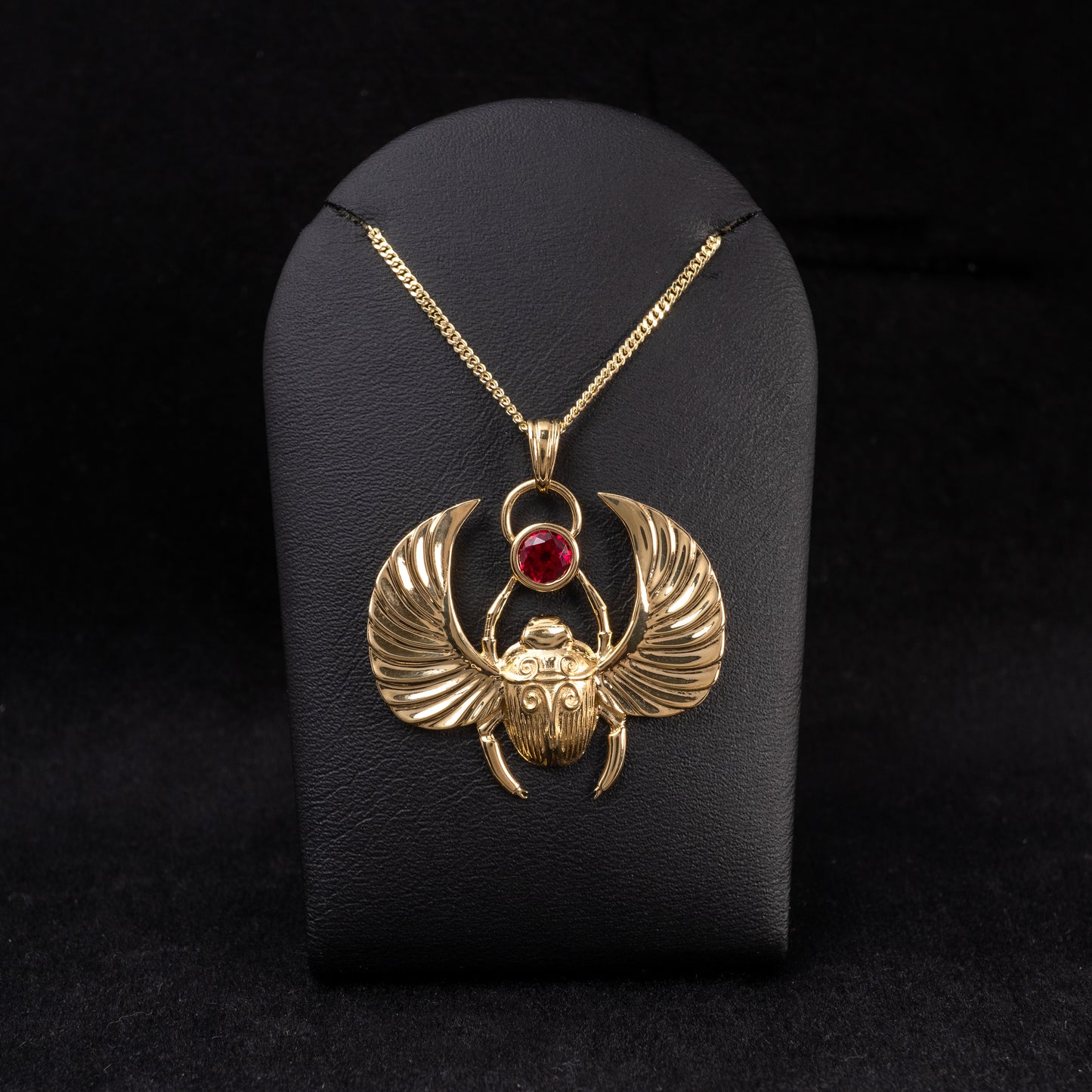 gold scarab beetle pendant