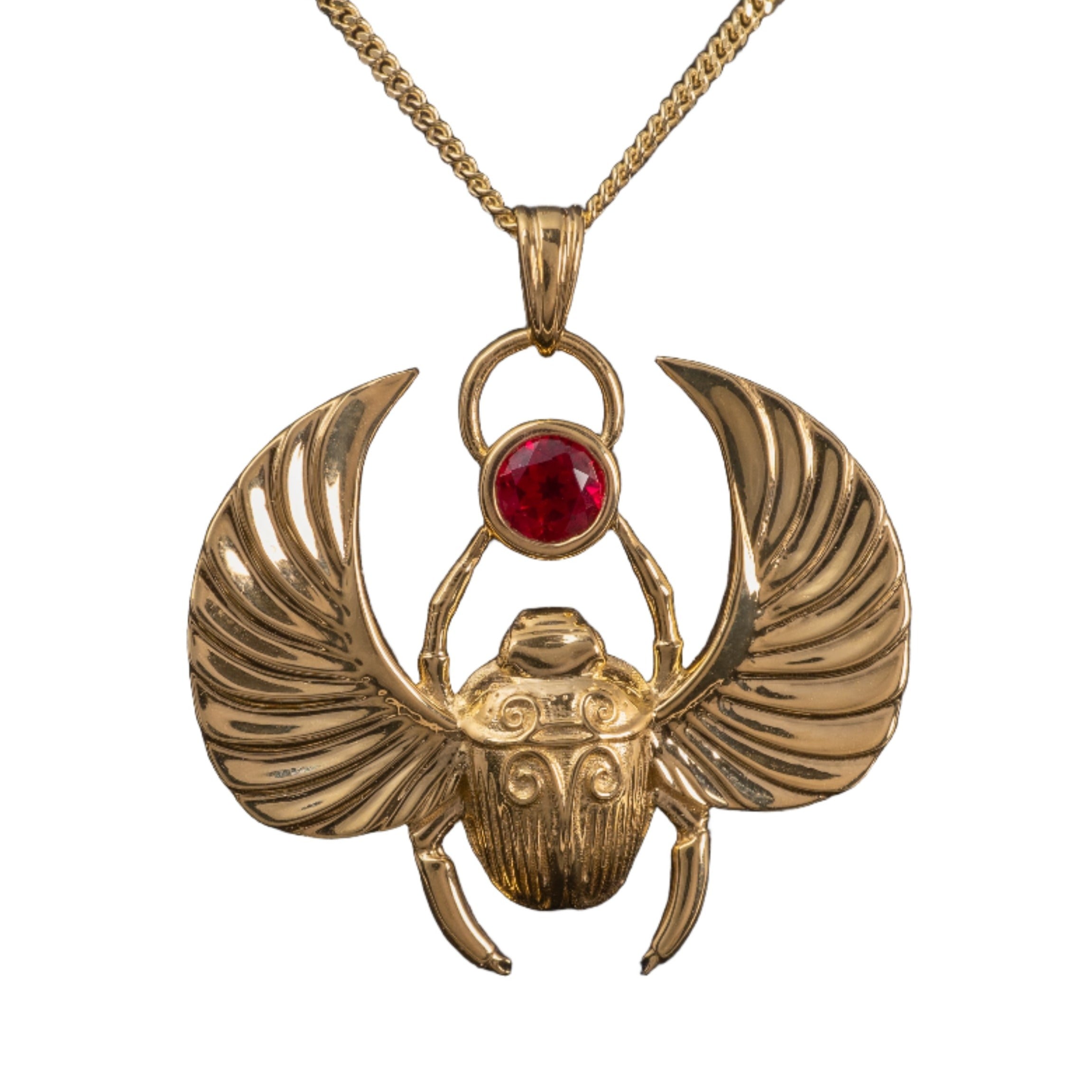 Gold scarab hot sale beetle necklace