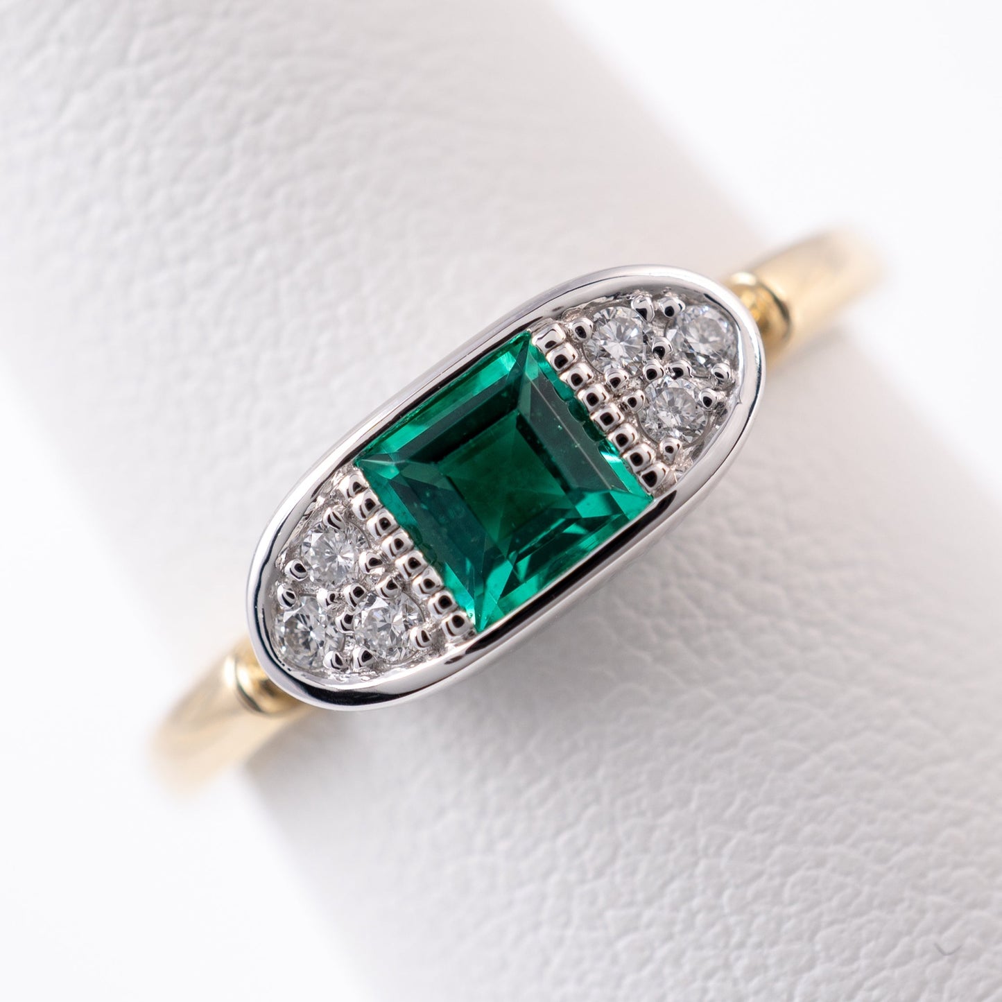 lab emerald ring