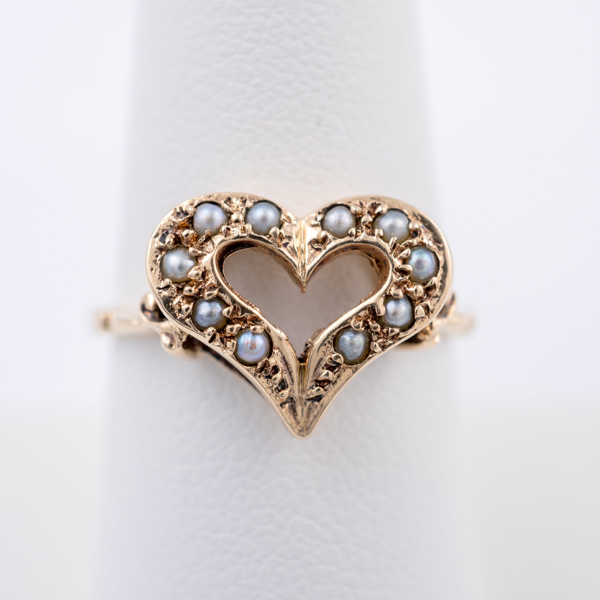 heart shape gold ring