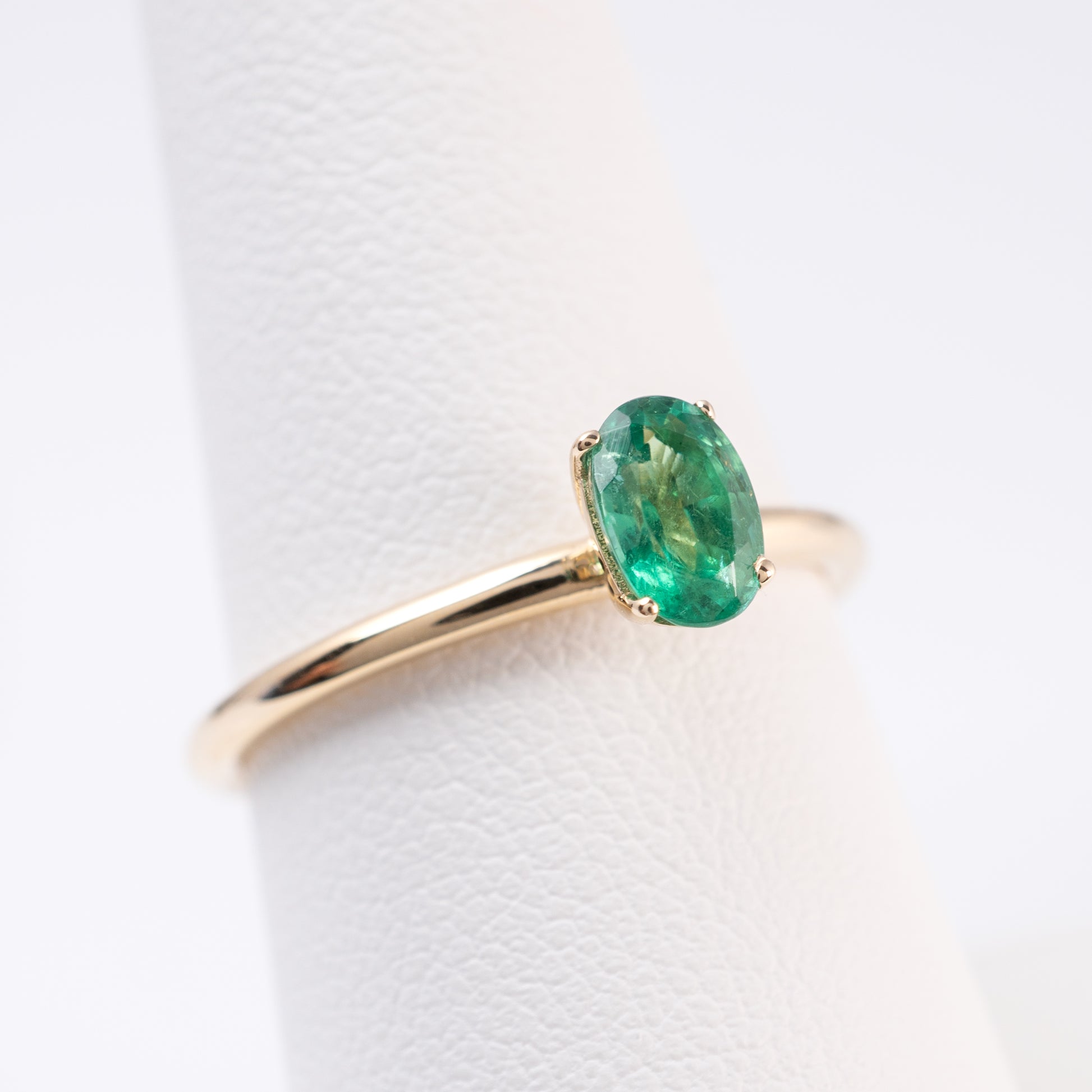 emerald ring tall setting