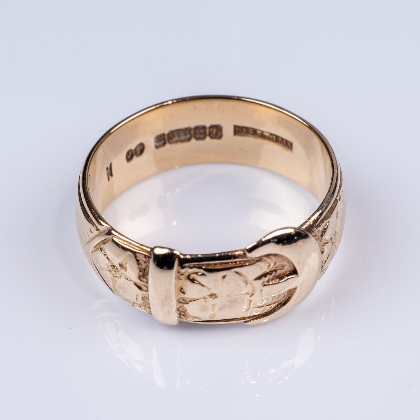 9ct Yellow Gold Buckle Ring Hallmark 1993-Plain Gold Rings-Hunters Fine Jewellery