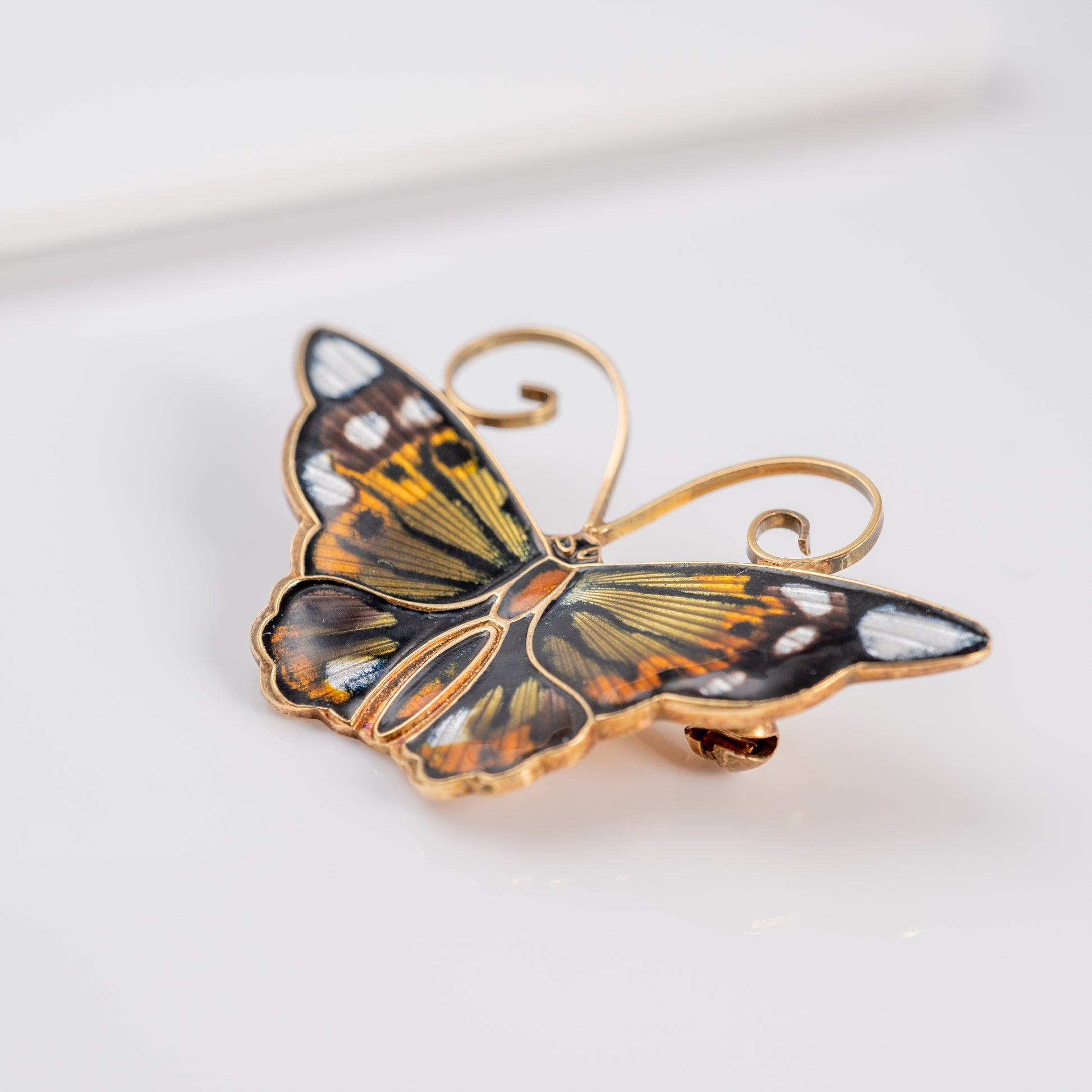Vintage David Andersen Butterfly Brooch Pin Circa 1960s - Hunters Fine Jewellery